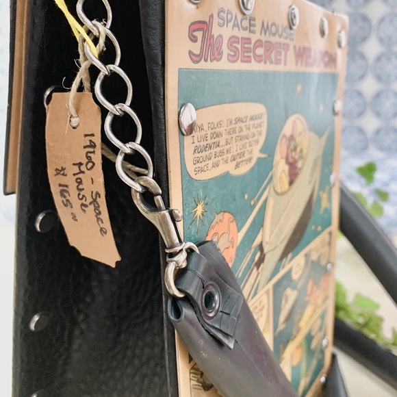 Vintage Purse Space Mouse Upcycled Cool NWT - Picture 2 of 14